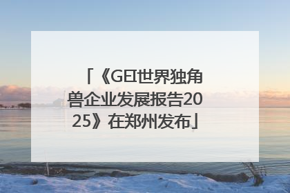 《GEI世界独角兽企业发展报告2025》在郑州发布