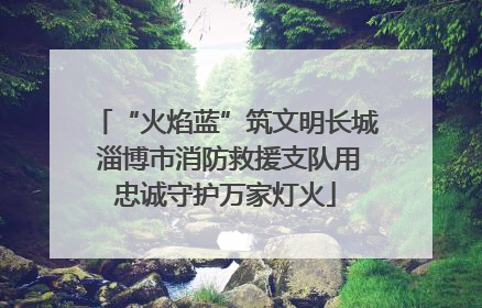 “火焰蓝”筑文明长城 淄博市消防救援支队用忠诚守护万家灯火