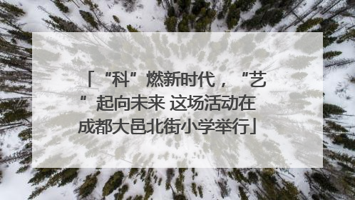 “科”燃新时代，“艺”起向未来 这场活动在成都大邑北街小学举行