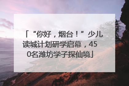 “你好，烟台！”少儿读城计划研学启幕，450名潍坊学子探仙境