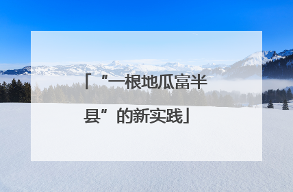 “一根地瓜富半县”的新实践