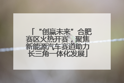 “创赢未来”合肥赛区火热开赛，聚焦新能源汽车赛道助力长三角一体化发展