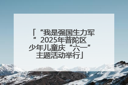 “我是强国生力军”2025年普陀区少年儿童庆“六一”主题活动举行