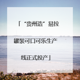 “贵州造”易拉罐装可口可乐生产线正式投产