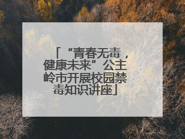 “青春无毒，健康未来”公主岭市开展校园禁毒知识讲座