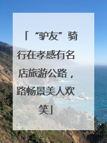 “驴友”骑行在孝感有名店旅游公路，路畅景美人欢笑