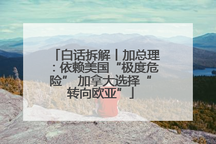 白话拆解丨加总理：依赖美国“极度危险” 加拿大选择“转向欧亚”
