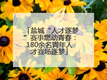 盐城“人才逐梦”赛事燃动青春：180余名青年人才赛场逐梦