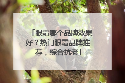 眼霜哪个品牌效果好？热门眼霜品牌推荐，综合抗老