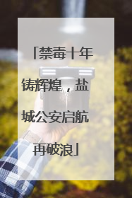 禁毒十年铸辉煌，盐城公安启航再破浪