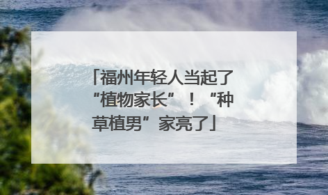 福州年轻人当起了“植物家长”！“种草植男”家亮了