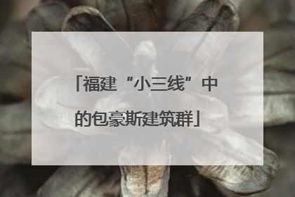 福建“小三线”中的包豪斯建筑群