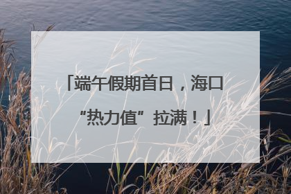 端午假期首日，海口“热力值”拉满！