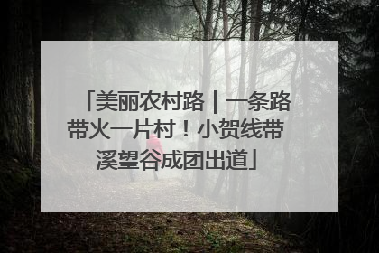 美丽农村路｜一条路带火一片村！小贺线带溪望谷成团出道