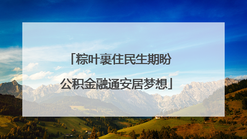 粽叶裹住民生期盼 公积金融通安居梦想