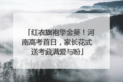 红衣旗袍擎金葵！河南高考首日，家长花式送考藏满爱与盼