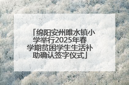 绵阳安州雎水镇小学举行2025年春学期贫困学生生活补助确认签字仪式