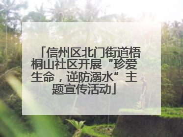 信州区北门街道梧桐山社区开展“珍爱生命，谨防溺水”主题宣传活动