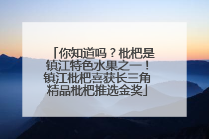 你知道吗？枇杷是镇江特色水果之一！镇江枇杷喜获长三角精品枇杷推选金奖