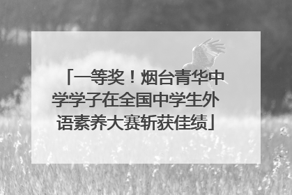 一等奖！烟台青华中学学子在全国中学生外语素养大赛斩获佳绩