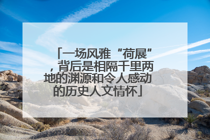 一场风雅“荷展”，背后是相隔千里两地的渊源和令人感动的历史人文情怀