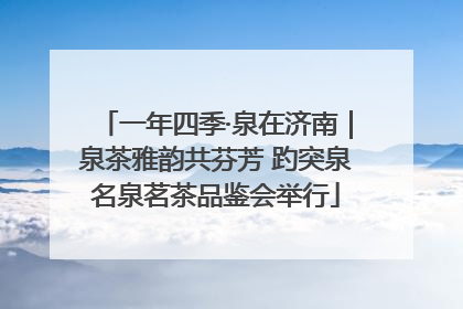 一年四季·泉在济南｜泉茶雅韵共芬芳 趵突泉名泉茗茶品鉴会举行