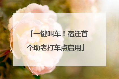 一键叫车！宿迁首个助老打车点启用