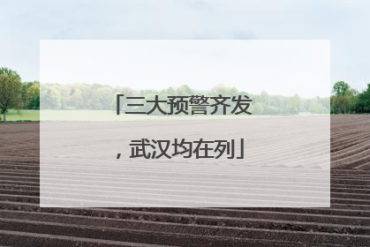 三大预警齐发，武汉均在列