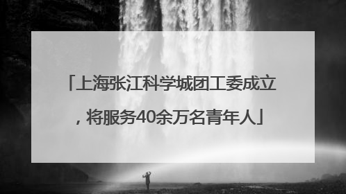 上海张江科学城团工委成立，将服务40余万名青年人