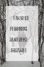 东安县开展模拟法庭进校园活动