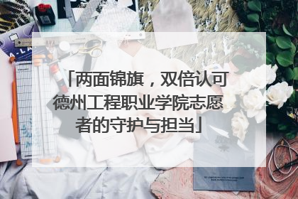 两面锦旗，双倍认可德州工程职业学院志愿者的守护与担当