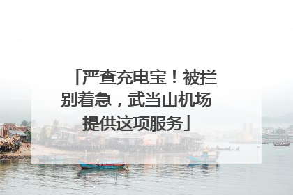 严查充电宝！被拦别着急，武当山机场提供这项服务