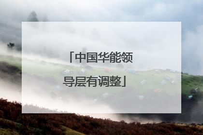 中国华能领导层有调整