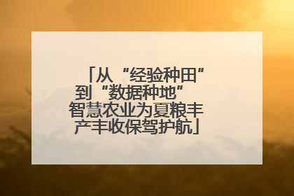 从“经验种田”到“数据种地” 智慧农业为夏粮丰产丰收保驾护航