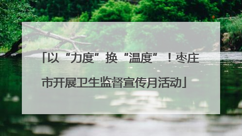 以“力度”换“温度”！枣庄市开展卫生监督宣传月活动