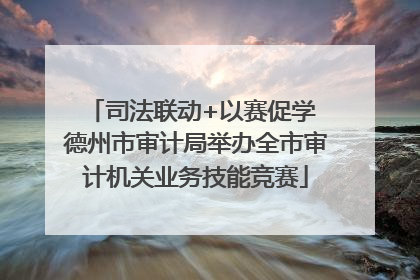 司法联动+以赛促学 德州市审计局举办全市审计机关业务技能竞赛