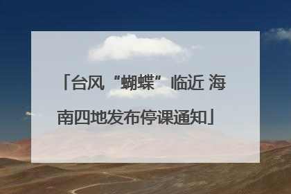 台风“蝴蝶”临近 海南四地发布停课通知