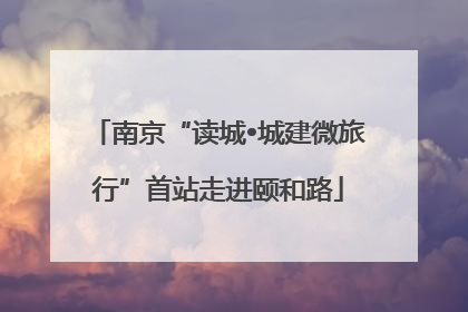 南京“读城•城建微旅行”首站走进颐和路