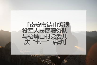南安市诗山镇退役军人志愿服务队与梧埔山村党委共庆“七一”活动