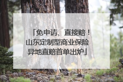 免申请、直接赔！山东定制型商业保险异地直赔首单出炉