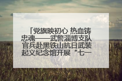 党旗映初心 热血铸忠魂——武警淄博支队官兵赴黑铁山抗日武装起义纪念馆开展“七一”主题党日活动