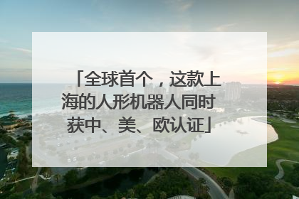 全球首个，这款上海的人形机器人同时获中、美、欧认证