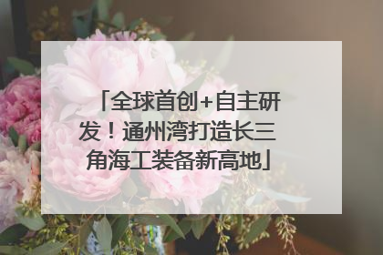 全球首创+自主研发！通州湾打造长三角海工装备新高地