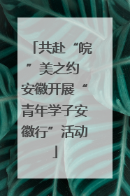 共赴“皖”美之约 安徽开展“青年学子安徽行”活动