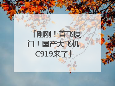 刚刚！首飞厦门！国产大飞机C919来了