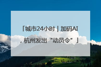 城市24小时｜加码AI，杭州发出“动员令”