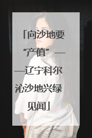向沙地要“产值”——辽宁科尔沁沙地兴绿见闻
