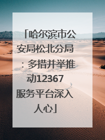 哈尔滨市公安局松北分局：多措并举推动12367服务平台深入人心