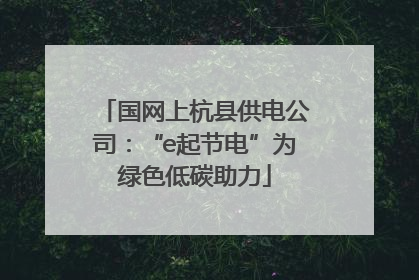国网上杭县供电公司：“e起节电”为绿色低碳助力