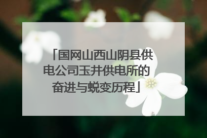 国网山西山阴县供电公司玉井供电所的奋进与蜕变历程